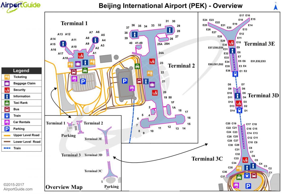北京机场的地图