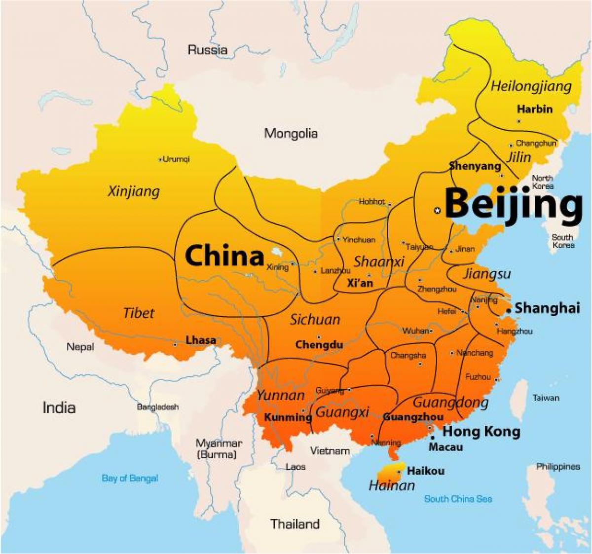 北京在地图上