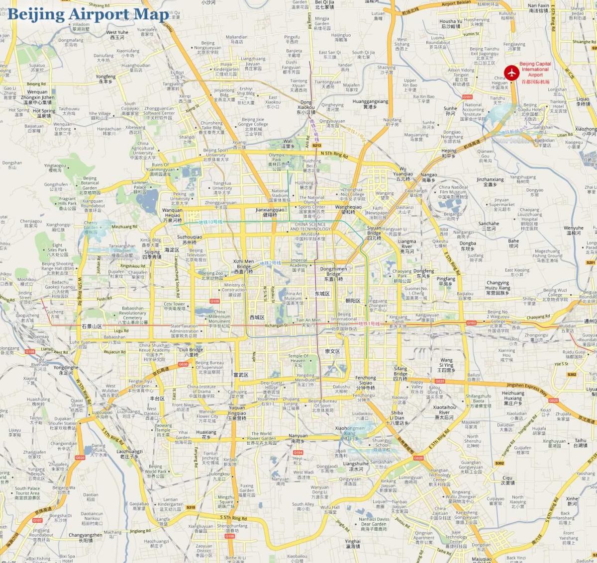 北京首都机场的地图