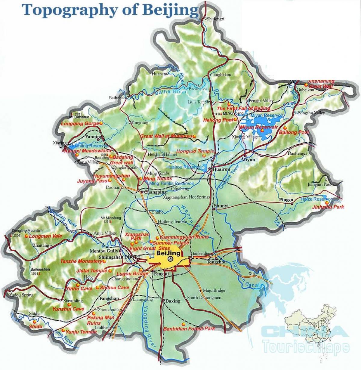 地图的北京的地形