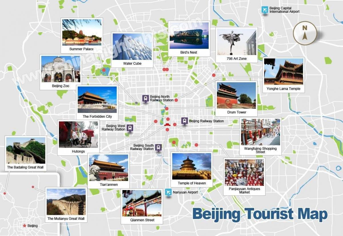 北京感兴趣的地方的地图