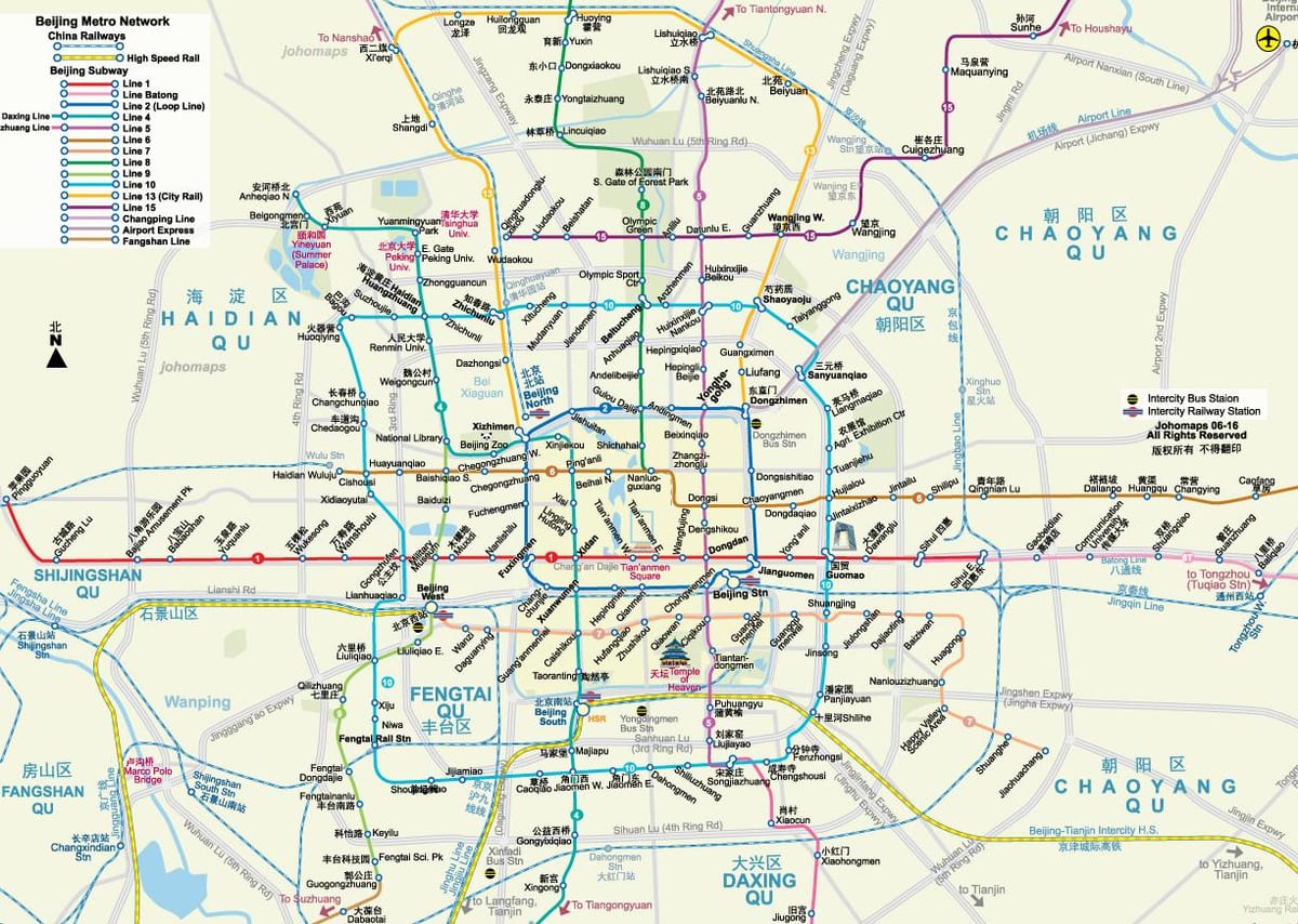 北京的地铁图