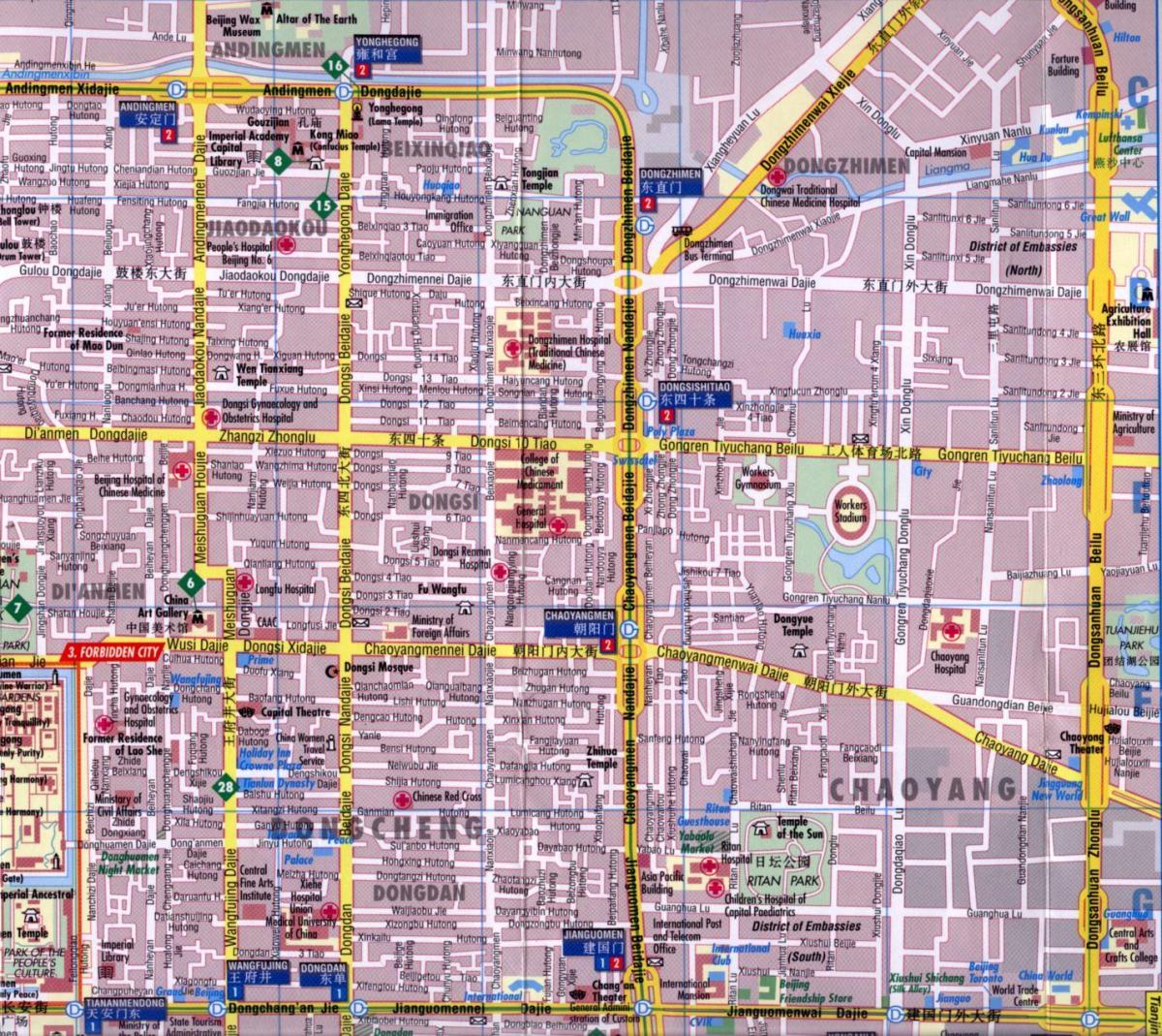 朝阳区的北京地图