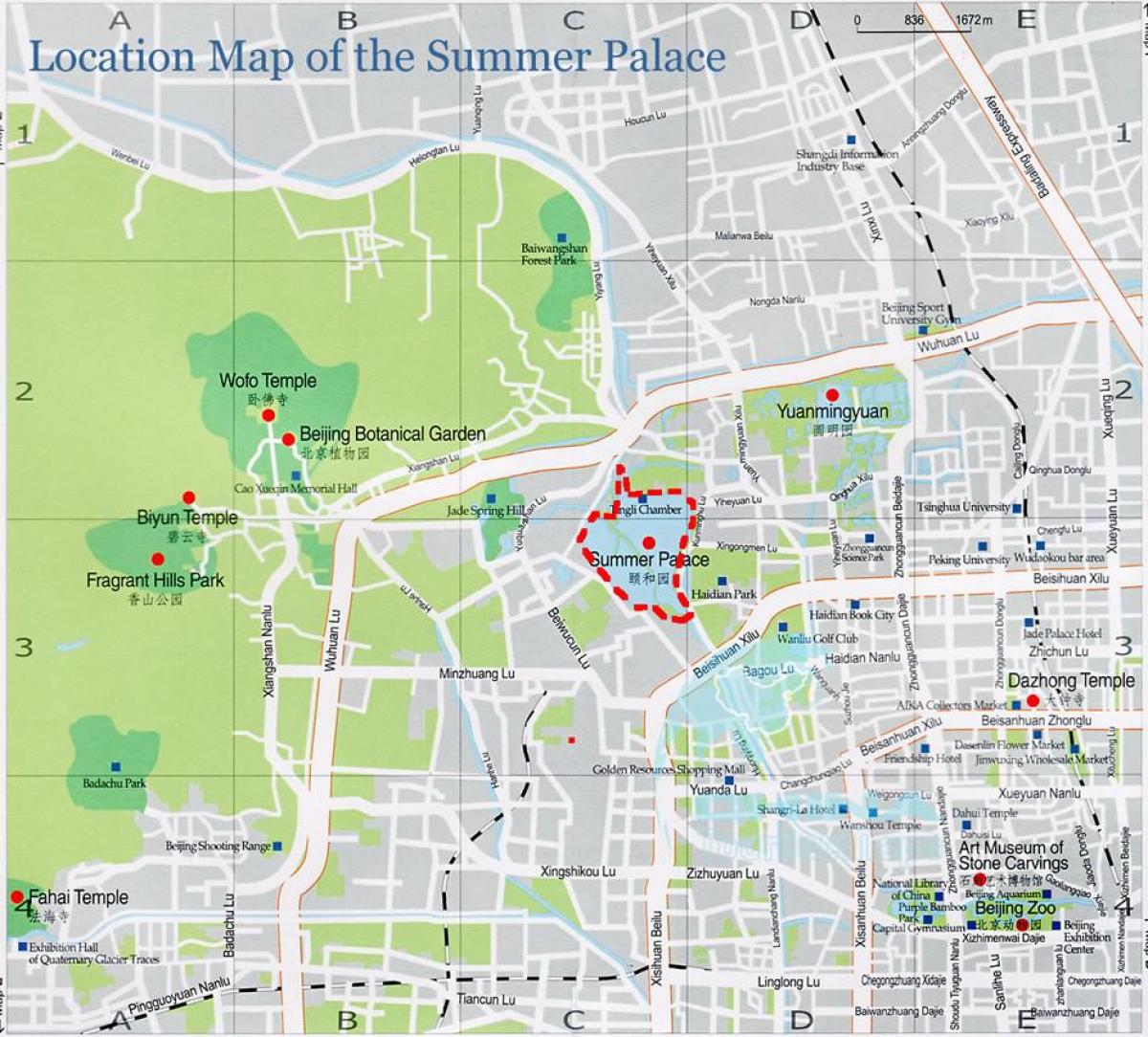 地图上的夏天北京宫