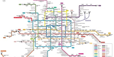 北京的地铁路线图2016