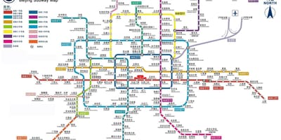 北京的地铁站地图