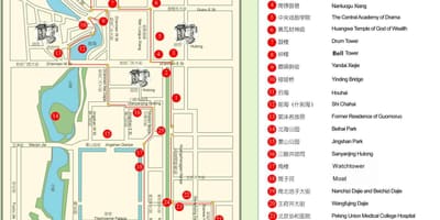 地图的北京胡同
