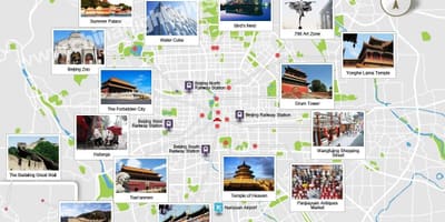 北京感兴趣的地方的地图