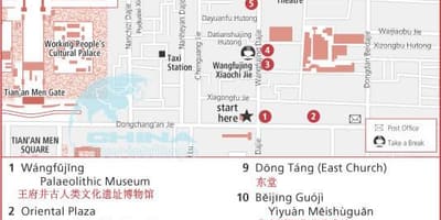 王府井大街的地图